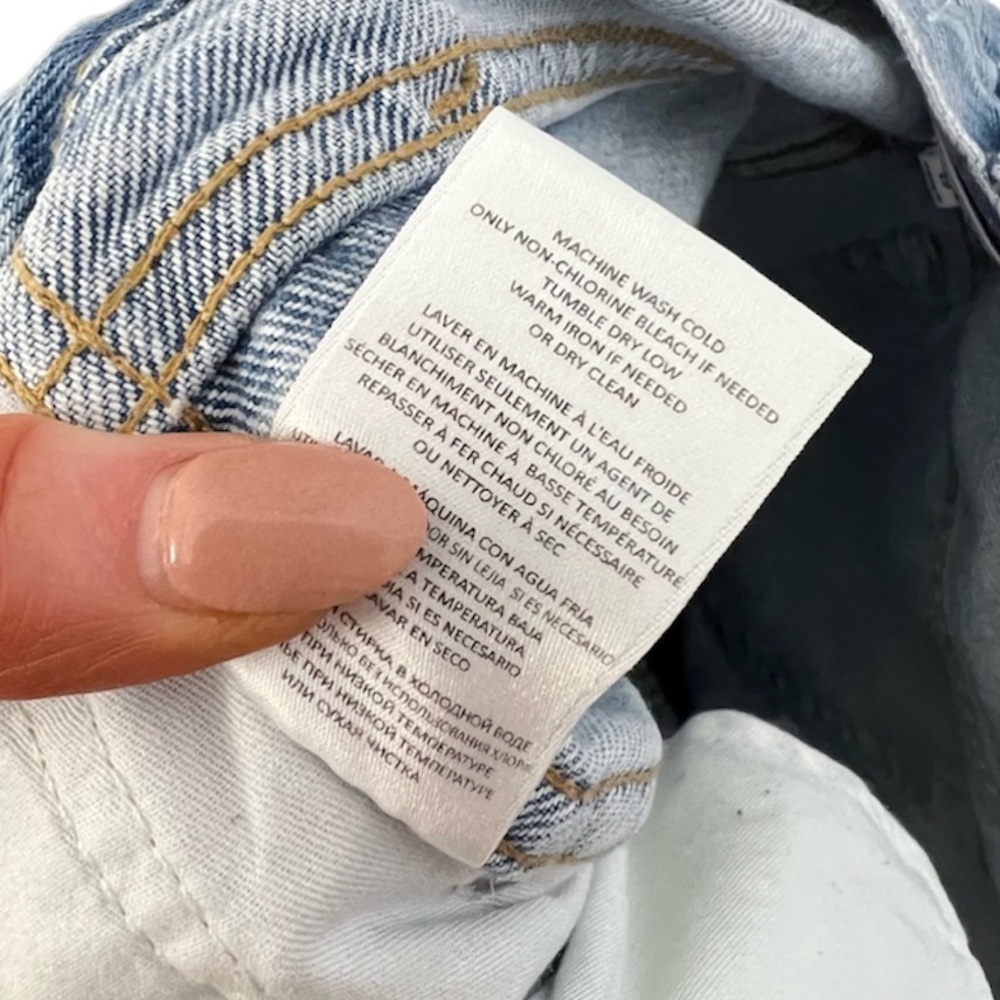 NWT RE/DONE Originals 90s High Rise Loose in Light Worn JEANS-size 28 - Picture 14 of 14